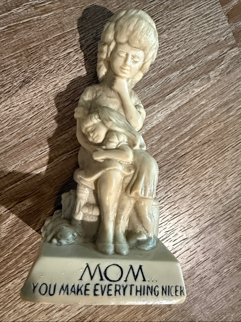 Mom You Make Everything Nicer Cream Decorative Figurine